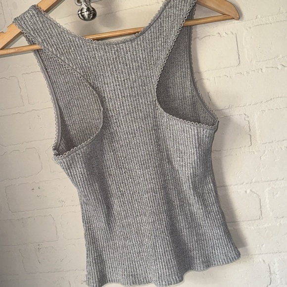 Free People tank top intimately small ribbed salt pepper NEW most wanted - Picture 5 of 7